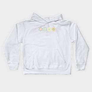 Summer Sunshine Mandalas in a Row Kids Hoodie